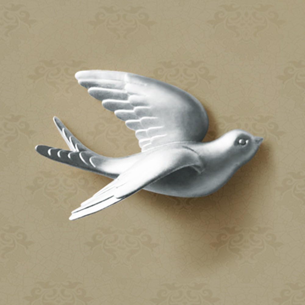 QTT An idyllic home bird bedroom living room wall decoration TV wall hanging ornaments stereo dove of peace wall decorations ,18*12cm,e