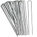 Sunnydaze 25-Pack Galvanized Garden Stakes - Landscape Garden Staples for Securing Weed Barrier Fabric - 12 Inch