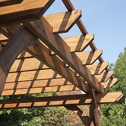 Backyard Discovery 12' by 10' Cedar Wood Pergola, Wind Secure, Strong