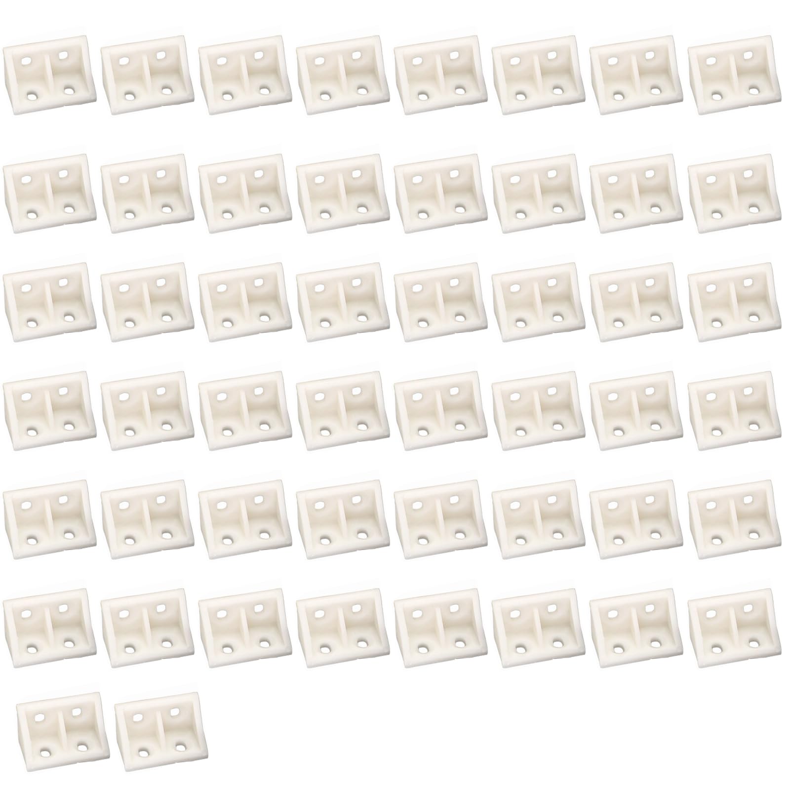 50PCS Plastic Corner Braces,Right Angle Board Holder,Shelf Support Corner Brace,for Furniture Drawers Reinforce White