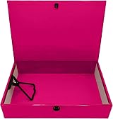 ED Pukka Pink A4 Box File with Document Clip & Push Lock 70mm Spine view 2