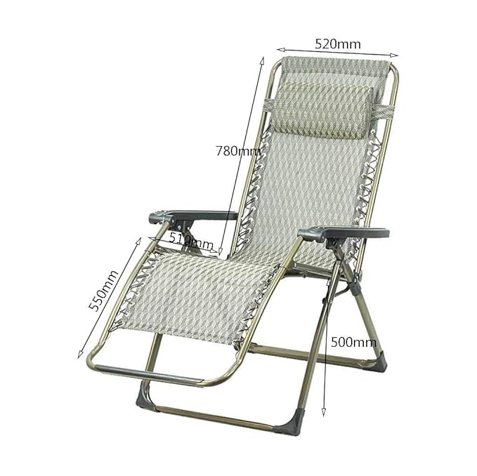 Amazon.com : DHMHJH Folding Recliner Zero Gravity Lunch Break Garden Deck Chair Sun Lounger Lazy Portable : Garden & Outdoor