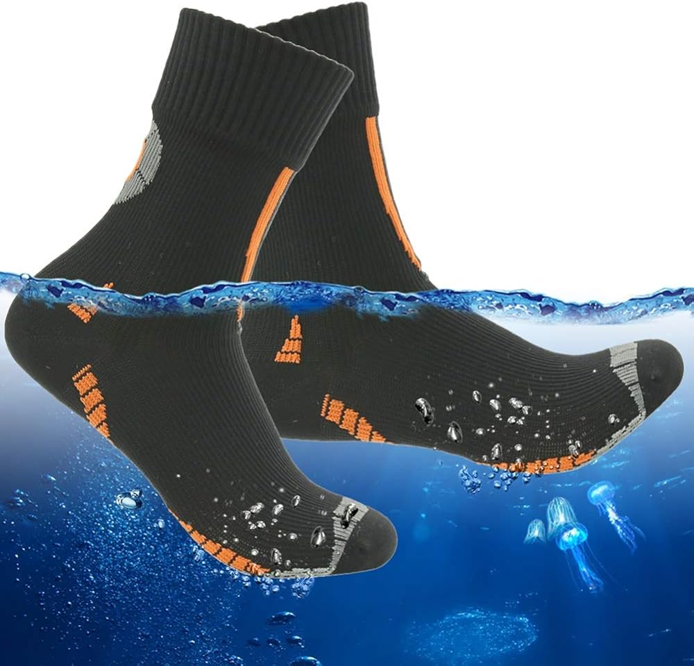 RANDY SUN 100% Waterproof Socks, Unisex Hiking Wading Trail Running Skiing Crew Socks : Clothing