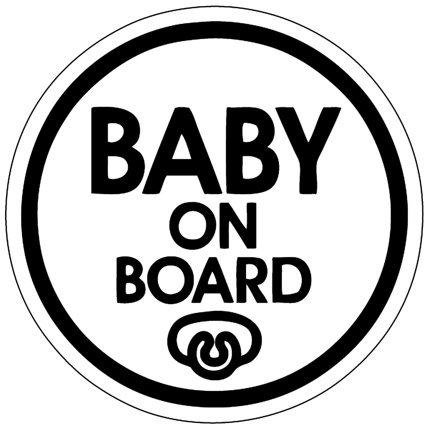 TOTOMO Baby on Board Sticker - Funny Cute Safety Caution Decal Sign for Cars Windows and Bumpers - Baby Pacifier ALI-023