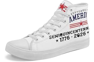 AWSOLE USA Hightop Canvas Shoes for Men Women American Flag Eagle Sneakers Unisex Patriotic Lightweight Casual Walking Shoes