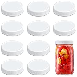 AOZITA [10 Pack] WIDE Mouth Mason Jar Lids for