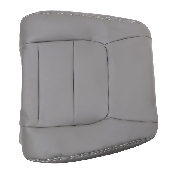 SECOSAUTOPARTS GRAY FRONT DRIVER & PASSENGER SIDE BOTTOM & TOP MICROFIBER LEATHER REPLACEMENT SEAT COVER COMPATIBLE WITH LEXUS LX 470 1998 1999 2000 2001 2002 2003 2004 2005 2006 2007