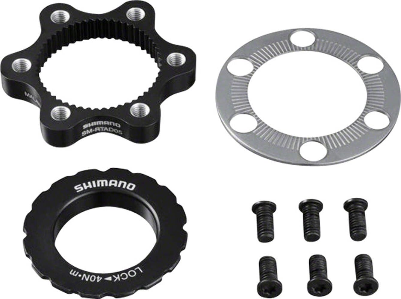 SHIMANO Centerlock to 6-Bolt Rotor Adapter Black, One Size