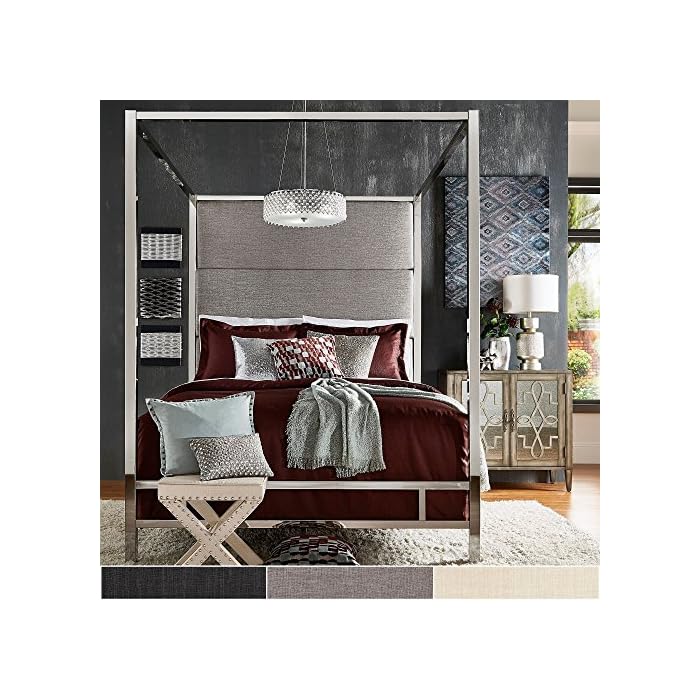 chrome canopy bed