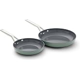 Calphalon&reg; Ceramic Nonstick 8" and 10" Frying Pan Set, Silver Ash