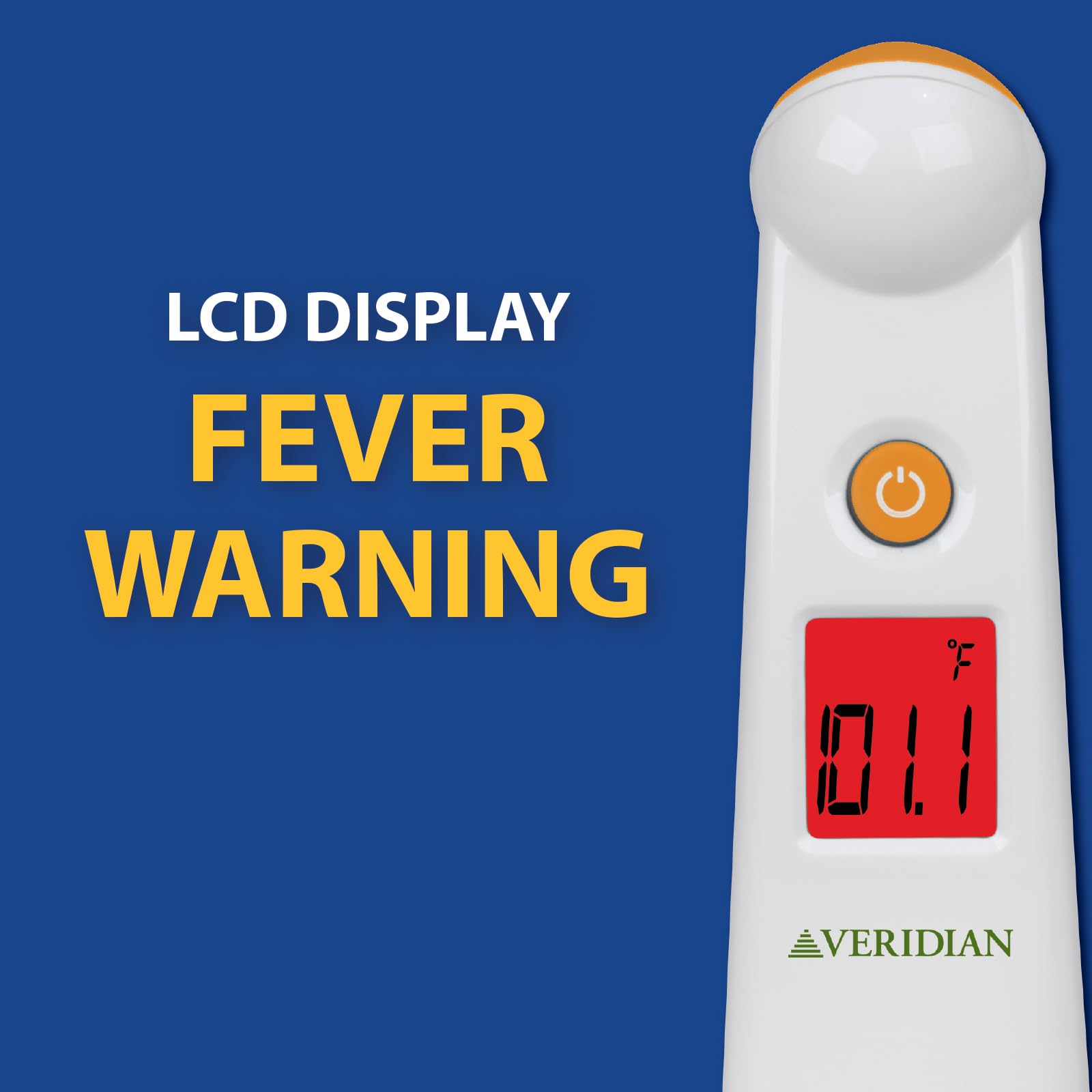 Veridian Temporal Contact Thermometer LCD Display 09-330 1 Each