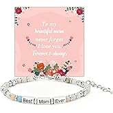 EGHTvmok Christmas Gifts for Mom,Mom Christmas Gift Ideas Moms Mother Birthday Valentines Day Mothers Day Womens Bracelets Gift from Daughter Son Stocking Stuffers Bracelets for Women