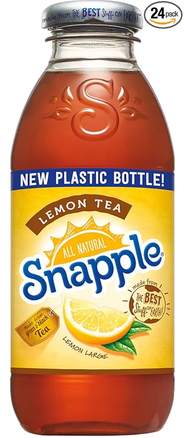 Amazon.com : Snapple - Lemon Tea - 16 fl oz (24 Plastic Bottles) : Grocery  & Gourmet Food
