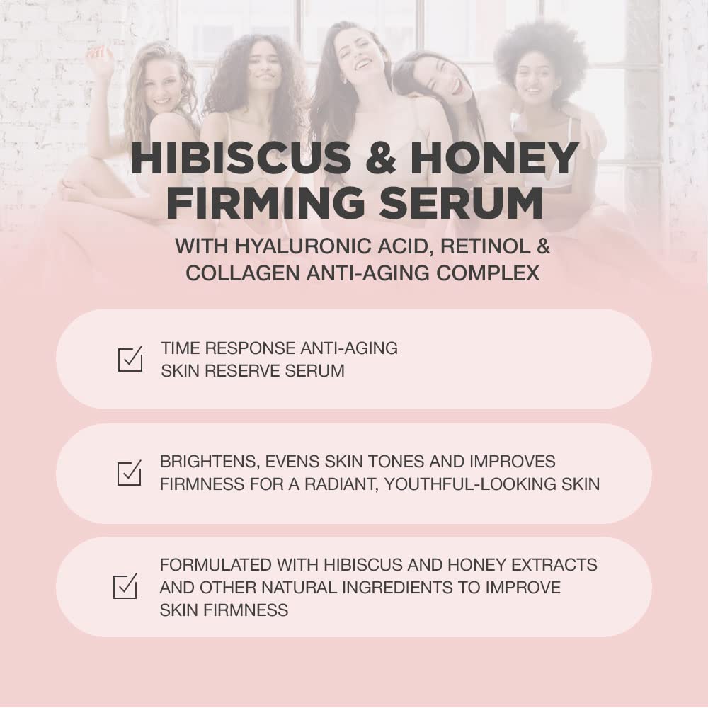 PROOT Hibiscus and Honey Firming Serum with Retinol, Hyaluronic Acid and Collagen Complex, 1.7 oz