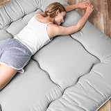MAXYOYO Japanese Floor Futon Mattress Double Gray Tatami Mat Foldable view 6