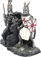 Nemesis Now The Duel Bookends 24cm Grey Hand-Painted Resin Decor view 2