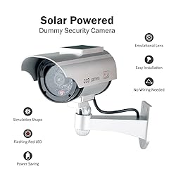 ISEEUSEE Dummy Fake Security Camera, Solar Powered