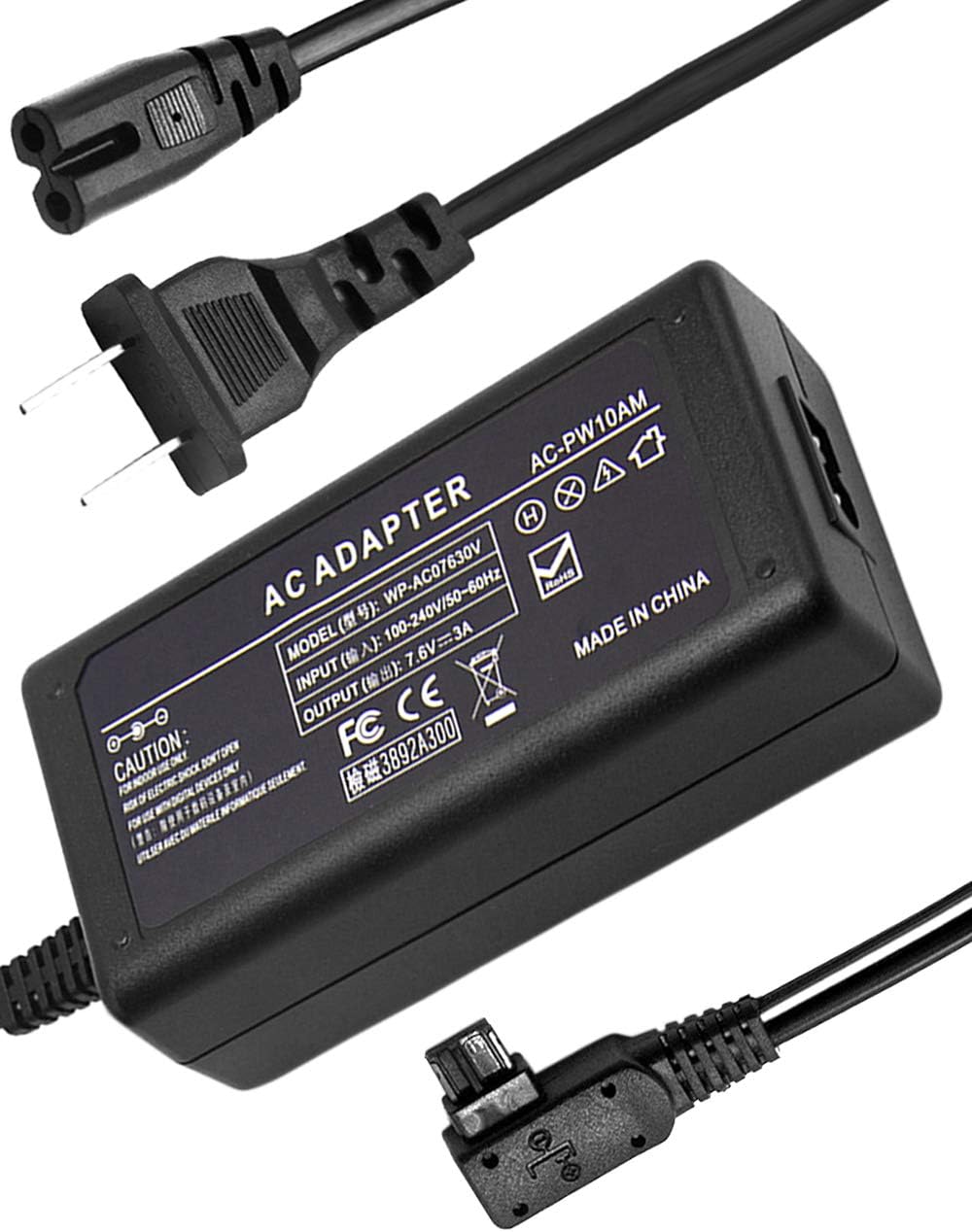 Smartpow Replacement ACPW10AM Camera AC Power Adapter Charger Kit for Sony Alpha