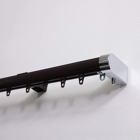 Amazon Co Jp グラムスタイル カーテンレール 3m シングル 伸縮 アルミ製 おしゃれ ブラウン ホーム キッチン