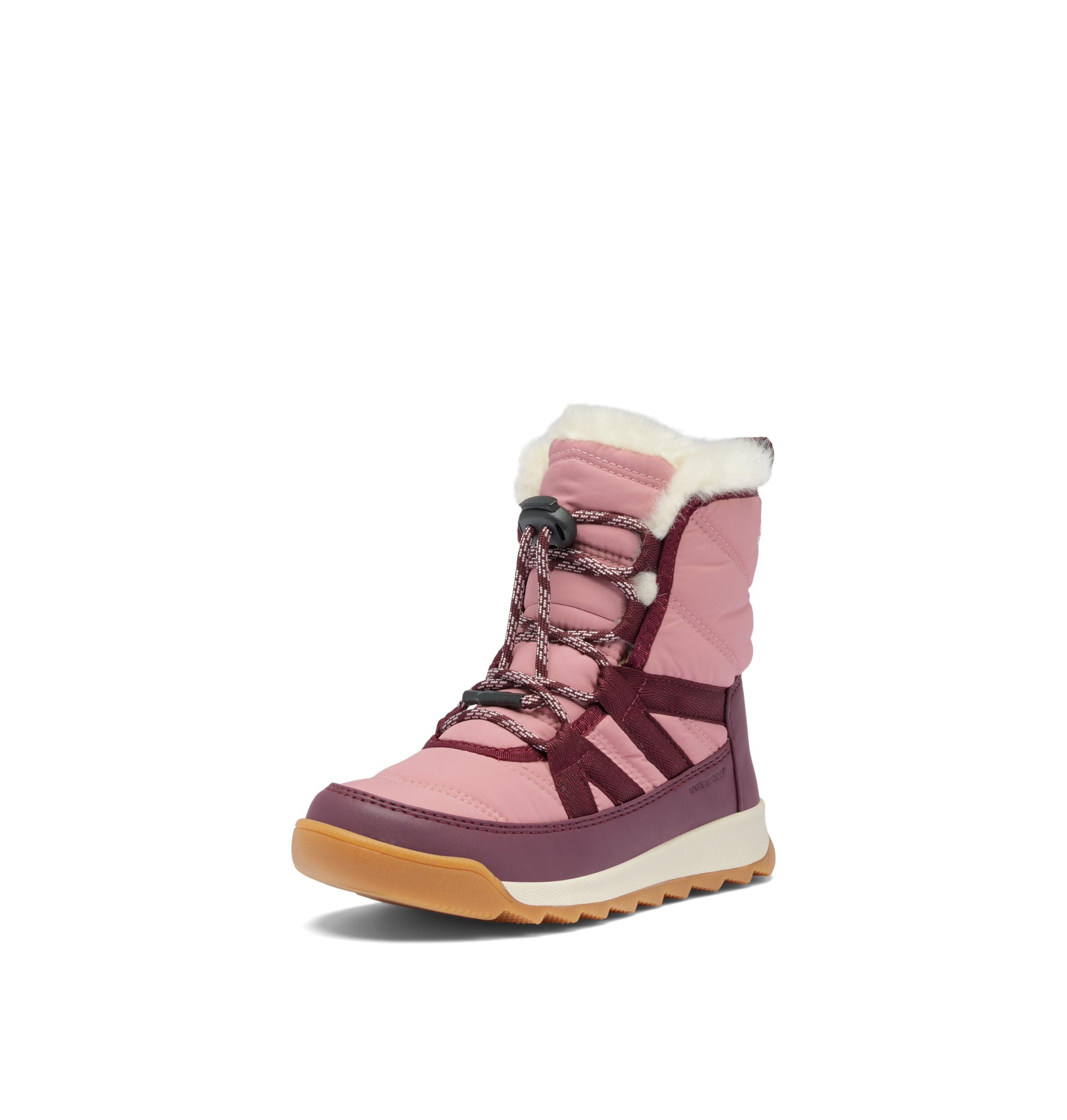SOREL Children’s Whitney ll Plus Lace Waterproof Boot – Dazed Mauve, Epic Plum – 3