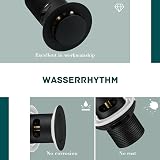 Wasserrhythm Basin Waste Black Pop Up Click Clack UK G1 1/4 BSPP view 8