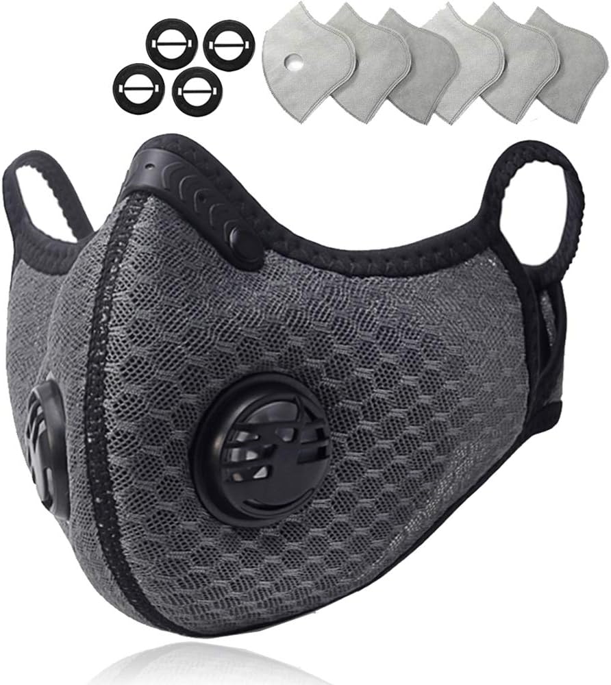 Ydmpro Dust/Dustproof Breathing Masks with Extra N99 Activated Carbon Filters Pollution Mask for Pollen Allergy Anti-Smoke Woodworking Mowing Running Cycling Outdoor Activities