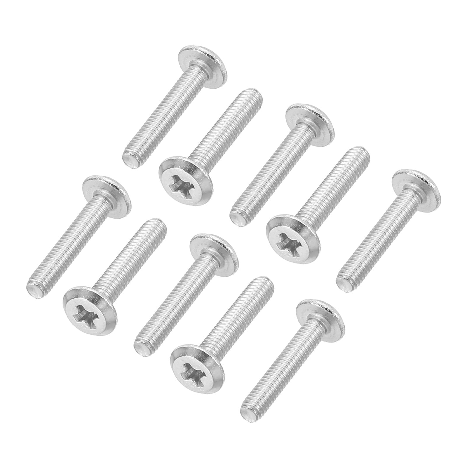 PATIKIL Round Head Phillips Screws, 120 Pack M2.5-0.45 x 14mm 304 Stainless Steel 18-8 Full Thread, Machine Screw Furniture Screw Connector Bolts