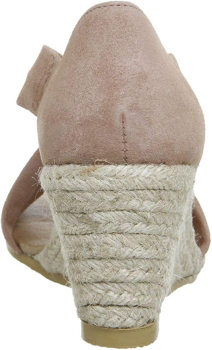 office maiden cross strap wedge