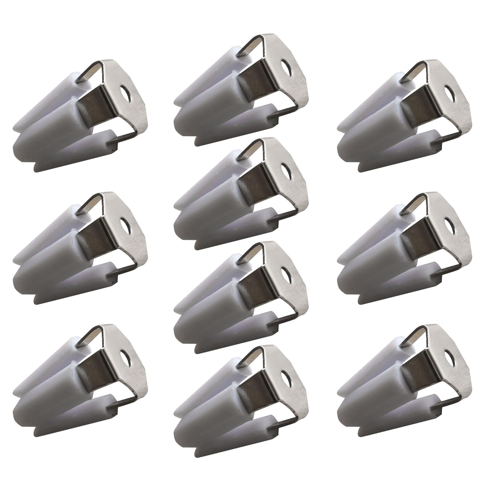 Photo 1 of 10 Pieces Car Air Vent Clip Four Legs Car Air Vent Clips Car Vent Clip Auto Air Conditioner Car Outlet Clips for Car Air Vent Decoration, White Clip