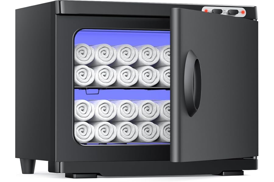 HYTOBP Hot Towel Warmer for Spa, Thermostatic Towel Heater, 2-in-1 Professional Mini Towel Warmer, Beauty Salon and Spa Towel Warmers for Facial.(20L-Black)