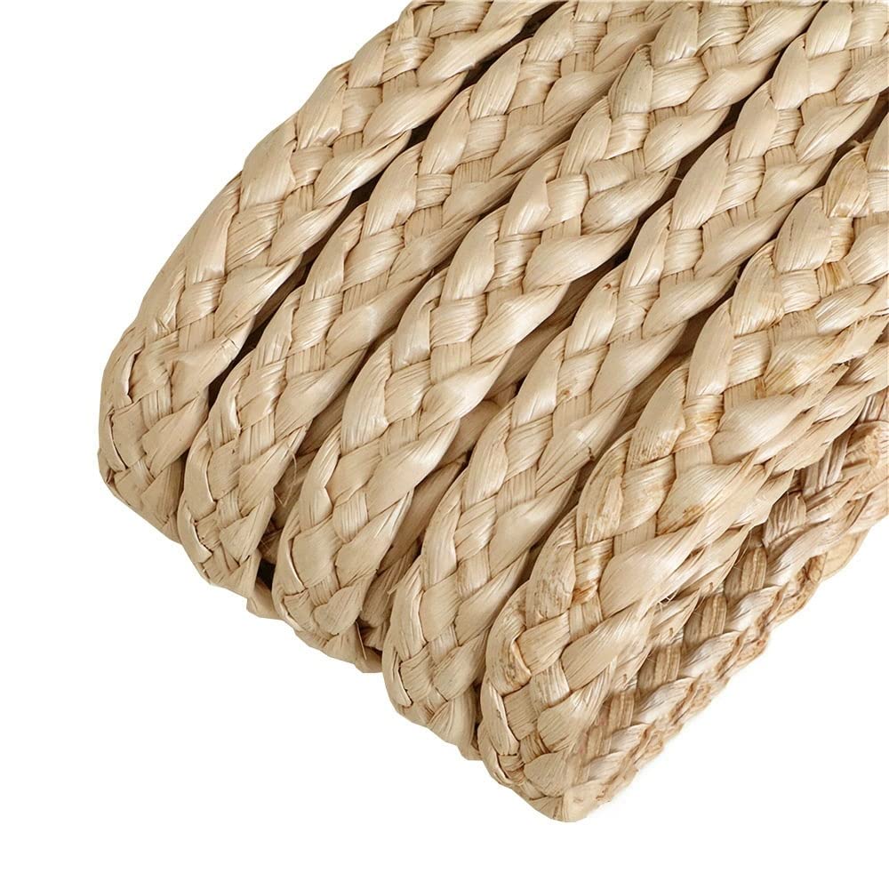Photo 1 of MATYASIGO 45 Meters Natural Typha Plant Straw Braids Rope Handmade Weave DIY Grass Crafts Material Home Rural Furniture Basket Chair Decor (Width 1.8-2.0CM)