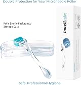 INCELLICE Derma Roller 1.5mm 200 Titanium Needles Beard Hair Growth Face Body view 6