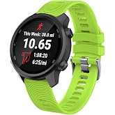 ISABAKE 20mm Watch Band for Garmin Forerunner 245 645/Vivoactive 3/Venu Sq | Silicone Forerunner 55/70/158/165/170/Vivoactive 5/6/Venu 2 Plus Strap