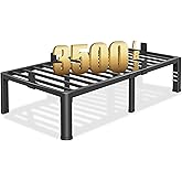 Yitong Angel 14 inch Twin XL Bed Frame with Rounded Corner Legs and Headboard Hole Mattress Slide Stopper 3500 LBS Heavy Duty Support Metal Platform,No Box Spring Needed, Noise Free,Easy Assembly