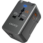 cxcxcy Universal Travel Adapter, 20W PD Fast Charging Plug | 3-in-1 Type-C &amp; USB-A Ports, Multi Plug for US EU UK JP AUS CHN, Worldwide Travel Essentials