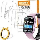 6-PACK Screen Protector Compatible with Monowul P70 1.85” Fitness Tracker Smartwatch with game, Soft TPU, Full Coverage, Bubble Self-healing, with Non-Slip Pad Sticker
