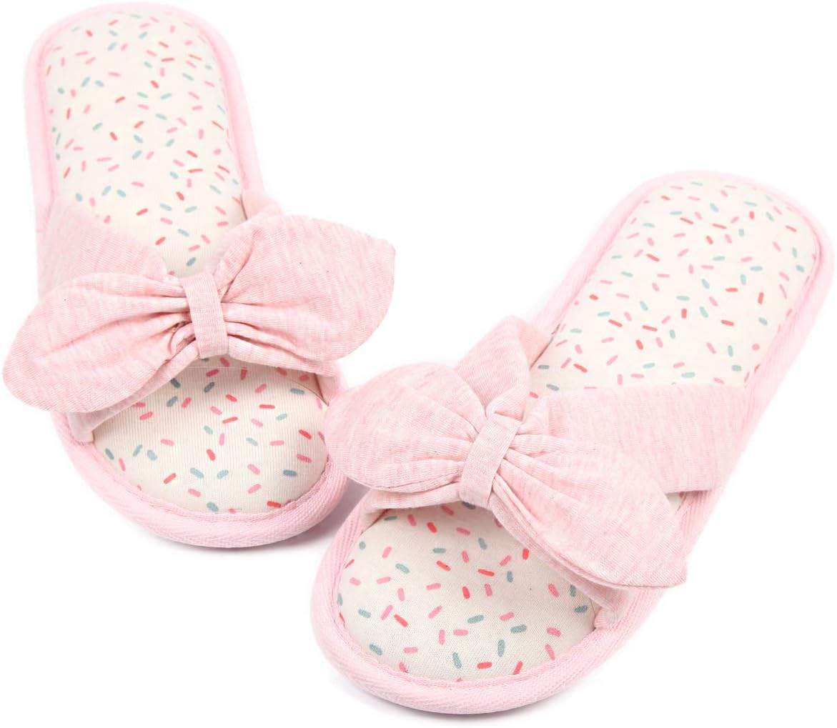 Caramella BubbleOpen Toe Summer Spa House Slippers for Women Memory Foam Slip on Pink