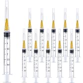 3cc 3ml with 25 Gauge 5/8 Inch, Sterile Lab Utensils Scientific Research, Industrial Dispensing or Liquid Measuring - Pack of 50