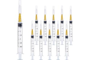SIRULKEN 3cc 3ml with 25 Gauge 5/8 Inch, Sterile Lab Utensils Scientific Research, Industrial Dispensing or Liquid Measuring - Pack of 50