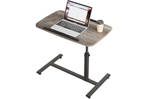 Furist Adjustable Overbed Bedside Table with Wheels Hospital Bed Table Portable Computer Stands Movable Desk Computer Table for Bed Laptop Stand for Couch
