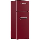 Frigidaire Retro Apartment Size Refrigerator with Top Freezer - 2 Door Fridge with 7.5 Cu Ft of Storage Capacity, Adjustable 