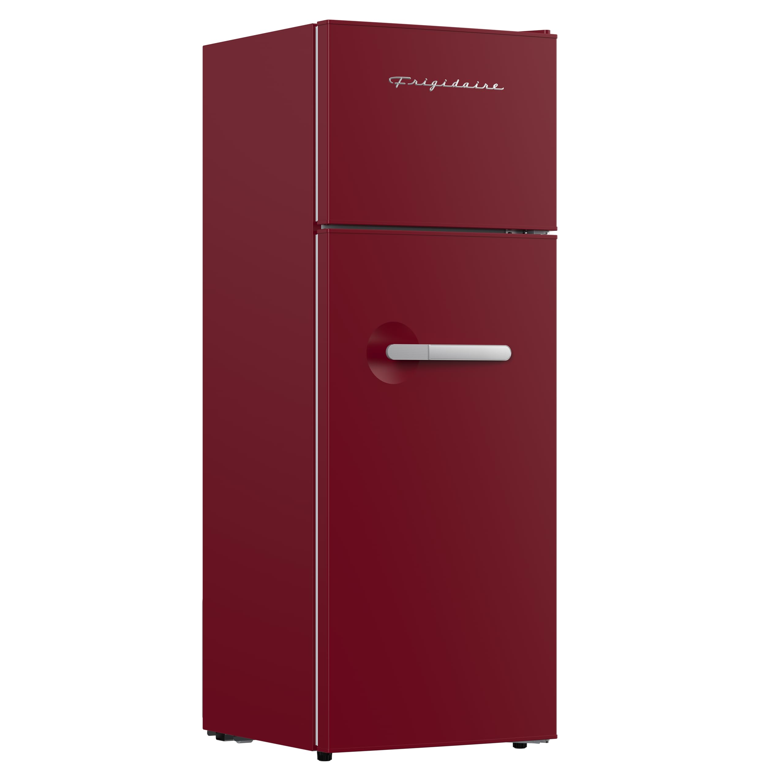 Photo 1 of ***MINOR DENTS****Frigidaire Retro Apartment Size Refrigerator with Top Freezer - 2 Door Fridge with 7.5 Cu Ft of Storage Capacity, Adjustable Spill-Proof Shelves, Door & Crisper Bins, Merlot