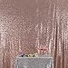 Poise3EHome 8FT x 8FT Sequin Photography Backdrop Curtain for Party Decoration, Rose Gold