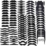 108 PCS Fake Mustaches, Mustache Party Supplies Costume Facial Hair Face Mustaches Bulk Fakes Mustache Kids Self Adhesive Novelty for Adults Mexican and Cinco de Mayo Party Costume