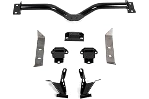 KUAFU Engine and Transmission Mount Kit Compatible With 1955 1956 1957 Chevy Belair Deluxe Engine Transmission Crossmember 3/