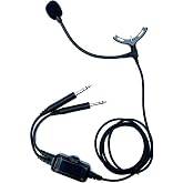 Crystal Mic Pro T (The Typhoon) with TSOd Intricon Microphone. Compatible with Bose 700 Headphones. Transforms Your Headphone into ANR Aviation Headset.