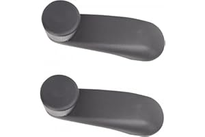 TRQ Black Window Crank Handle Pair Set of 2 Compatible with Silverado Sierra Truck Pickup
