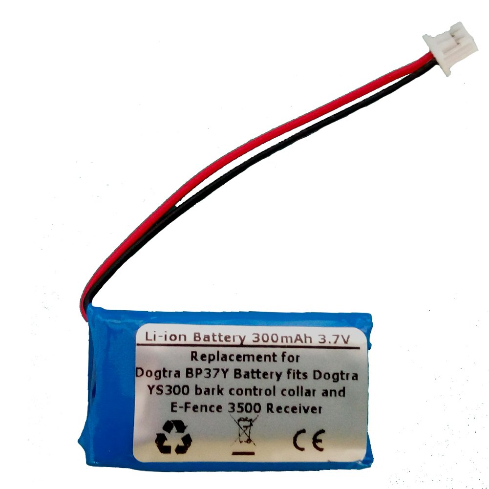 300mAh 3.7V Li-Polymer BP37Y Battery For Dogtr a YS300 Bark Control Dog Collar And YS300 anti bark collar and E-Fence 3500 Receiver