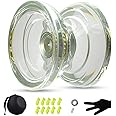 WATIEOBOO Yoyo Crystal Unresponsive Yoyo, Professional Yoyo for Kids Adults Intermediate Advanced, with Replacement Responsive Bearing, Responsive Yoyo for Kids Beginners (Clear)