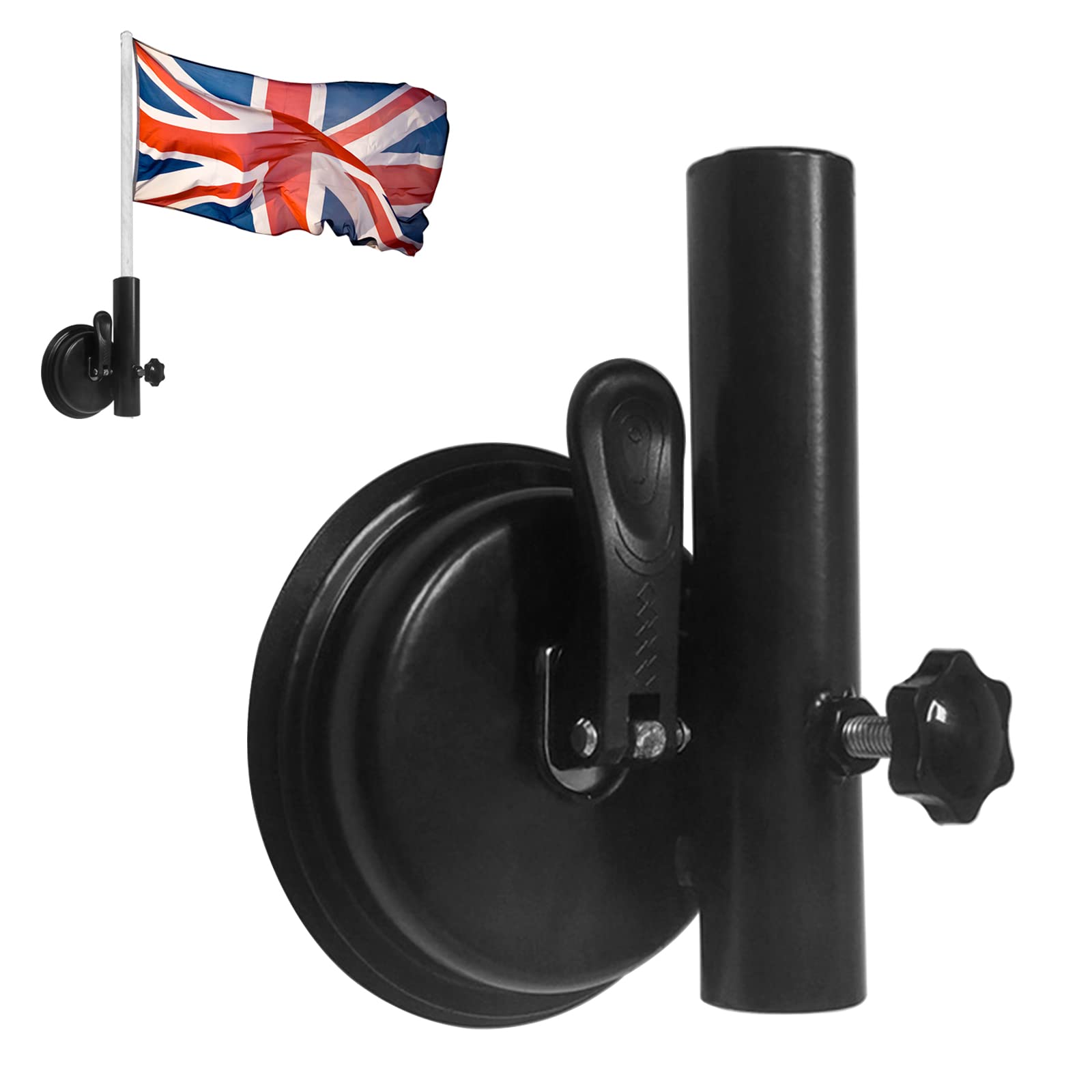 Yearninglife Car Flagpole Bracket Suction,Flag Pole Holder with Suction Cup Flag Holder,Car Mount Magnetic Car Holder Car Flag Pole Bracket Flagpole Holder Suction Cup Flagpole Base Car Flagpole